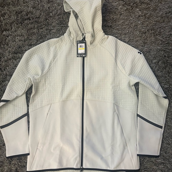 Men's UA Unstoppable Fleece Grid Full-Zip size M - Picture 3 of 4